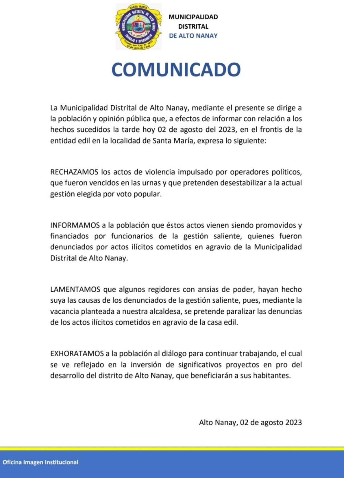 Loreto: Manifestación contra alcaldesa de Alto Nanay deja varios heridos