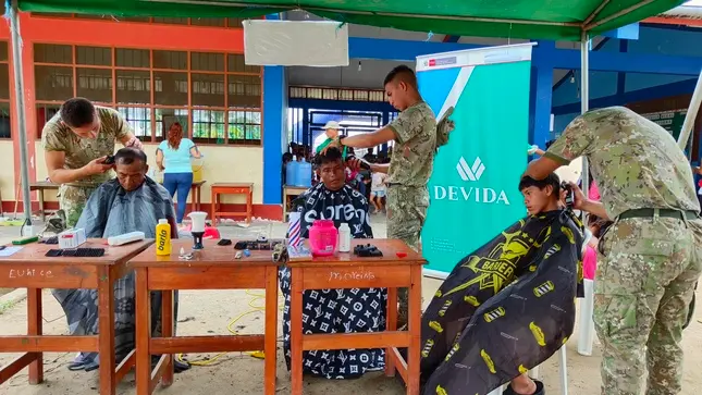 En la campaña de inclusión, se realizaron distintos tipos de servicios de apoyo a la comunidad nativa (foto: Devida).