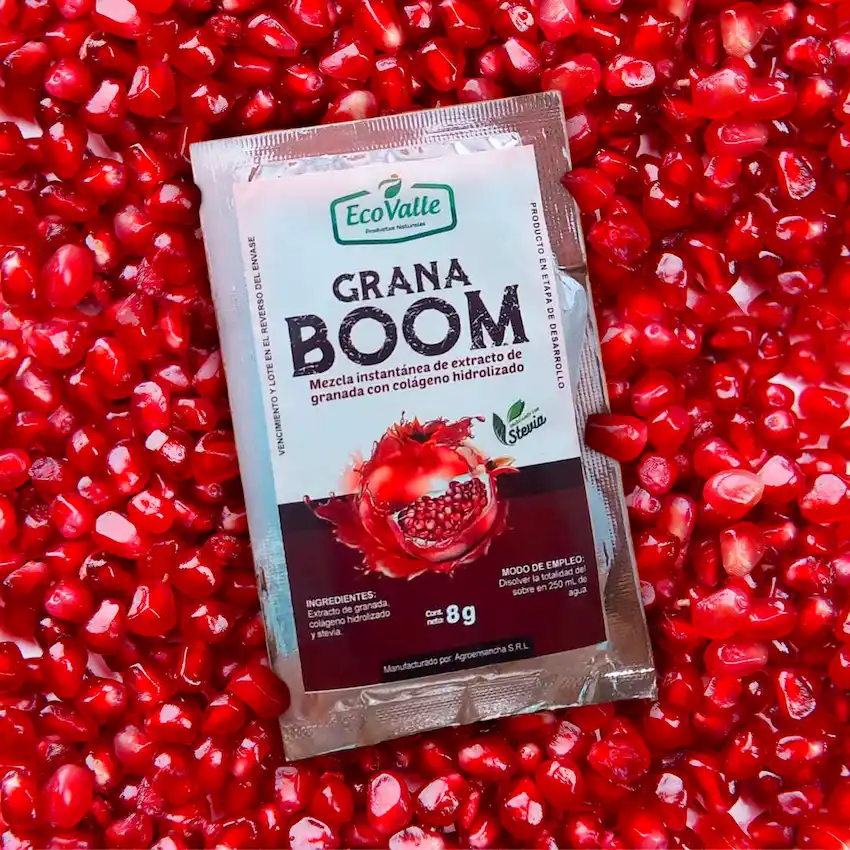 Granaboom está elaborado con zumo de granada y biocompuestos extraídos de la cáscara. (Foto: ProInnóvate).