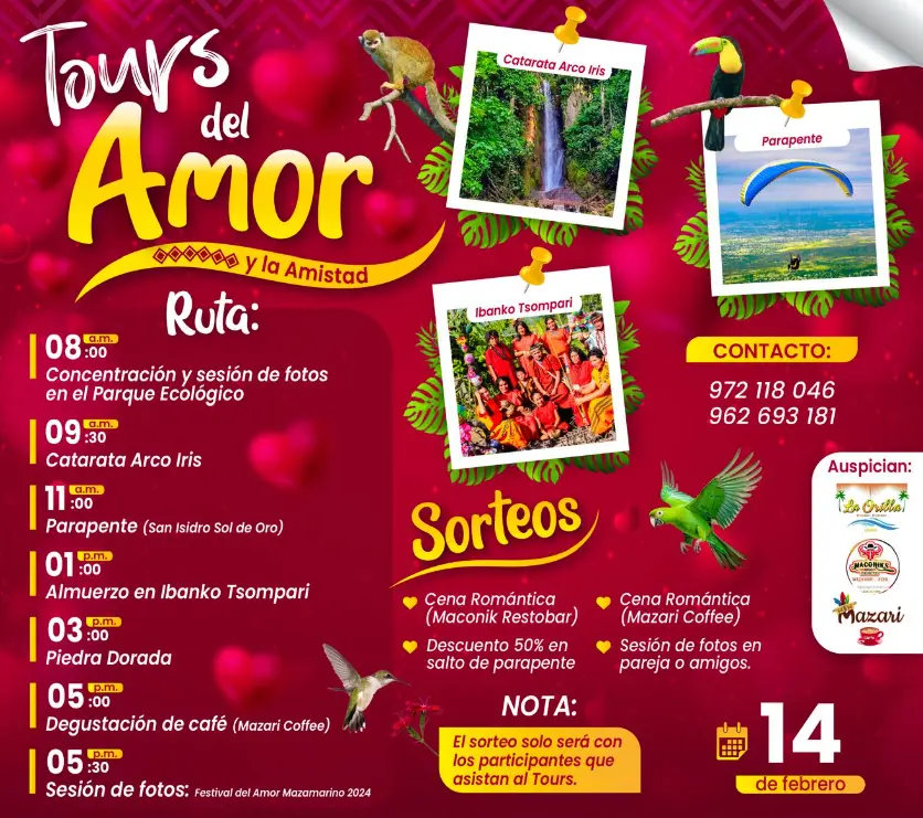 Mazamari: Alistan actividades por San Valentín en el espacio Ibanko Tsompari