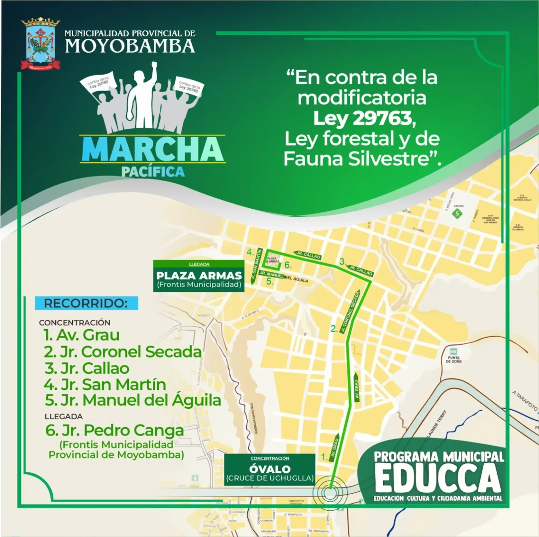 Marcha Pacífica. Foto: Municipalidad Provincial de Moyobamba 
