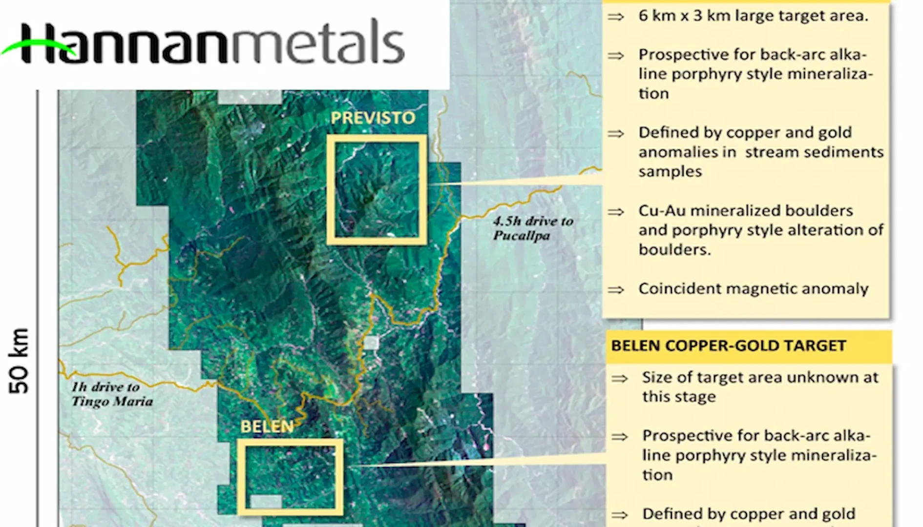 Mapa de exploración. Foto: Hannan Metals