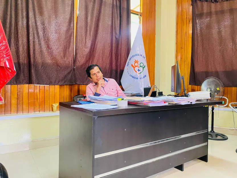 Director de la Red de Salud Pangoa, Rudy Araujo, indicó que hay cuatro hospitalizados por dengue. (Foto: Inforegión).