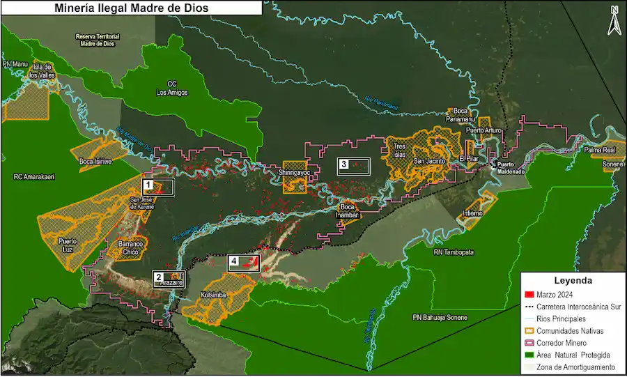 Un 13% de los distritos amazónicos tiene presencia de minería ilegal