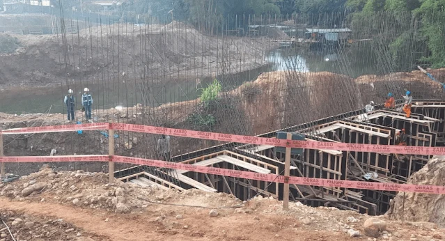 Retrasos afectan la construcción del puente carrozable en Aucayacu
