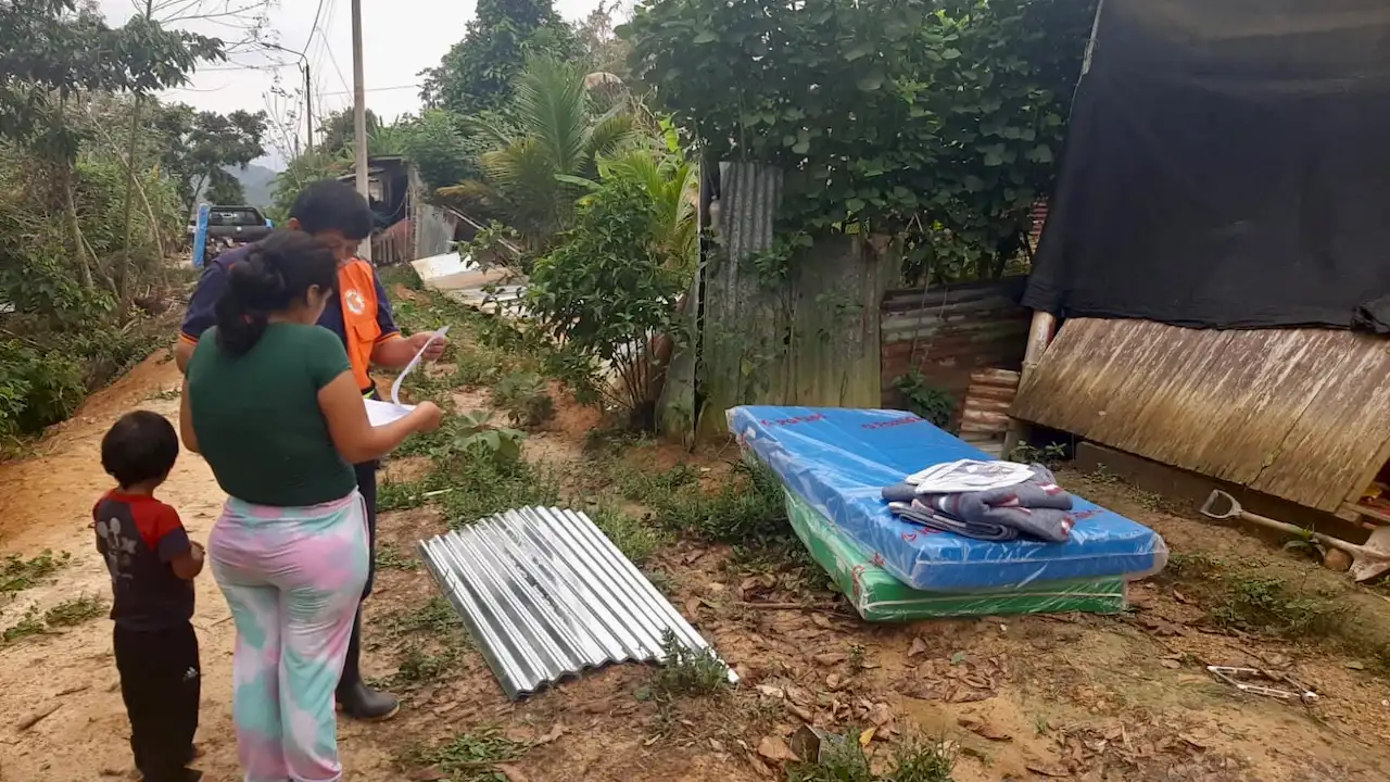 Lluvias torrenciales y vientos fuertes afectan 30 viviendas en el Alto Huallaga