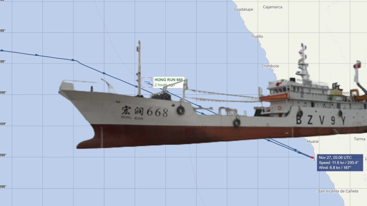 Cuestionan ingreso de baco chino al Callao en la madrugada