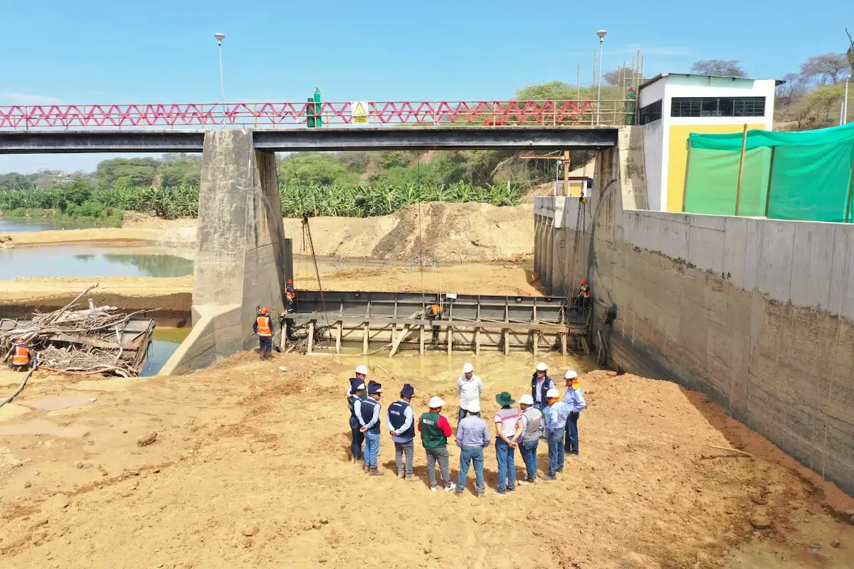 Avance del 68% en rehabilitación de la bocatoma y canal La Peña