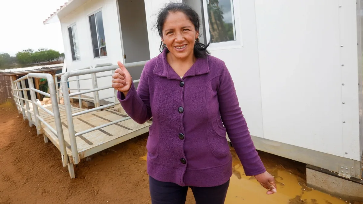 Trasladan módulos temporales para familias afectadas por lluvias en Huamalíes