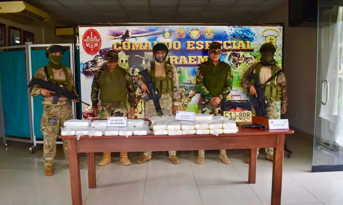 Destruyen laboratorio de droga en Huánuco e incautan 41 kilos de cocaína en Ayacucho