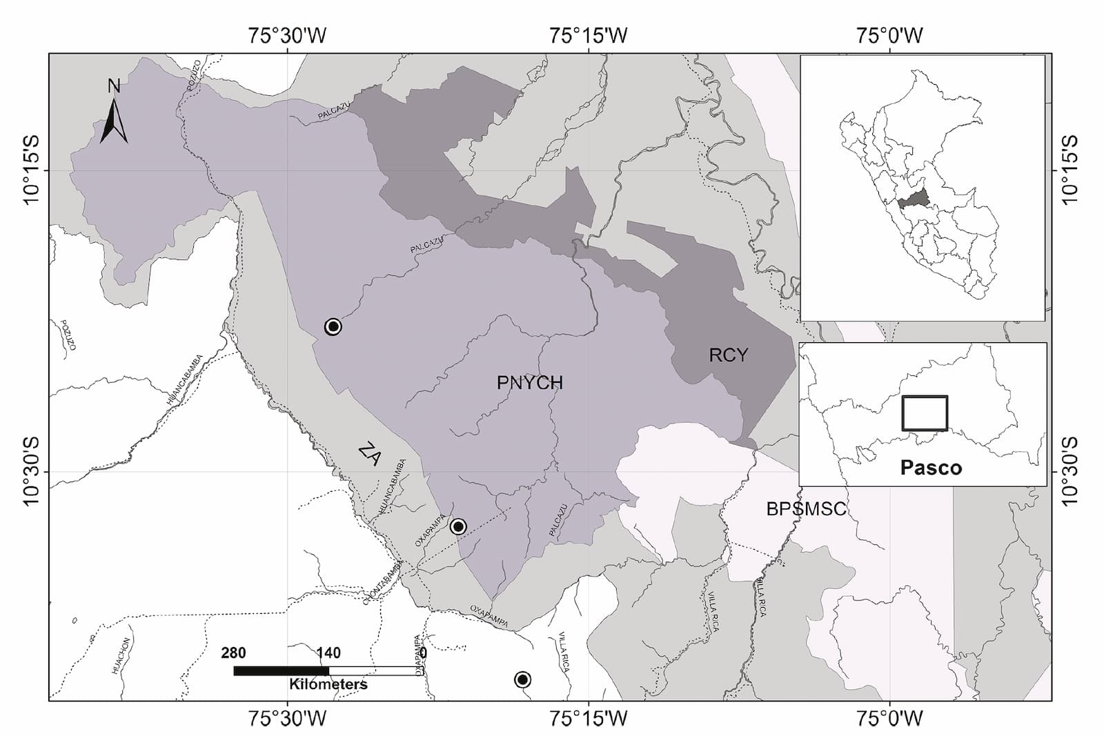 distribución de la nueva especie de flora.