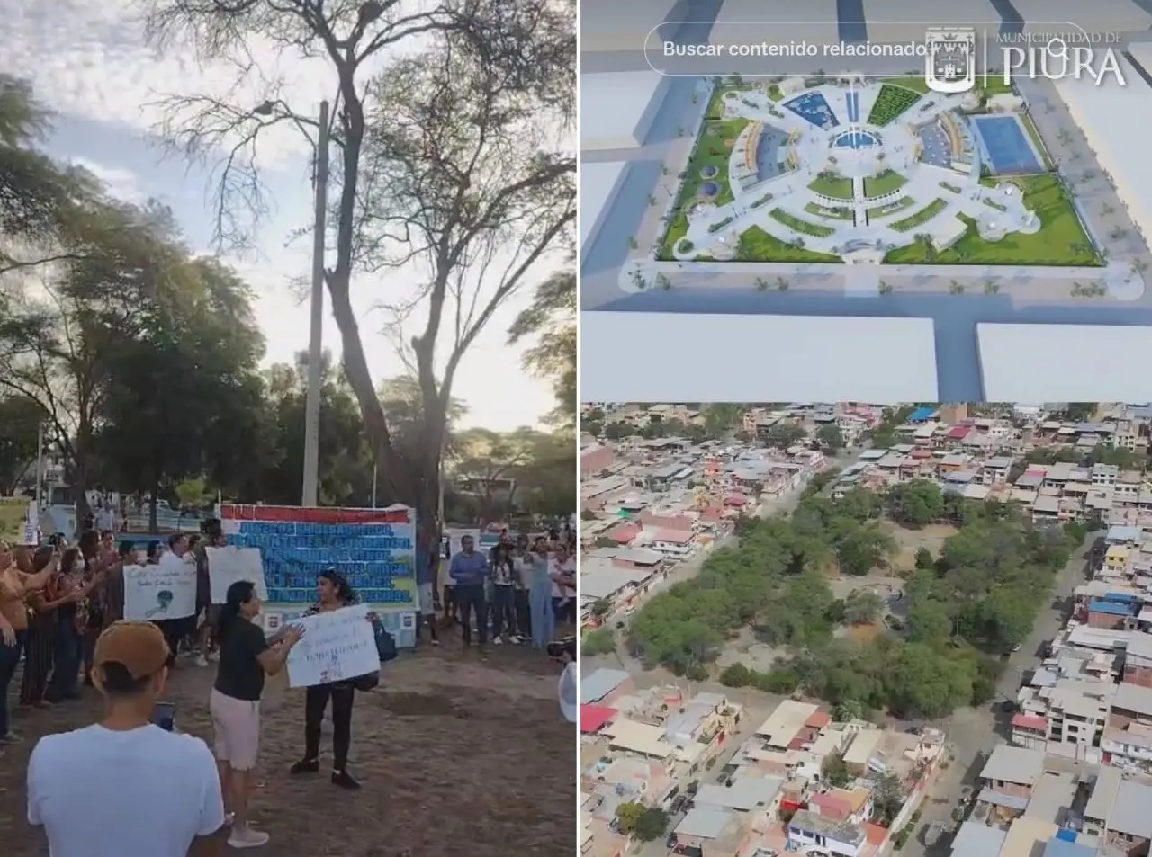 Polémica ambiental por remodelación de parque en Piura