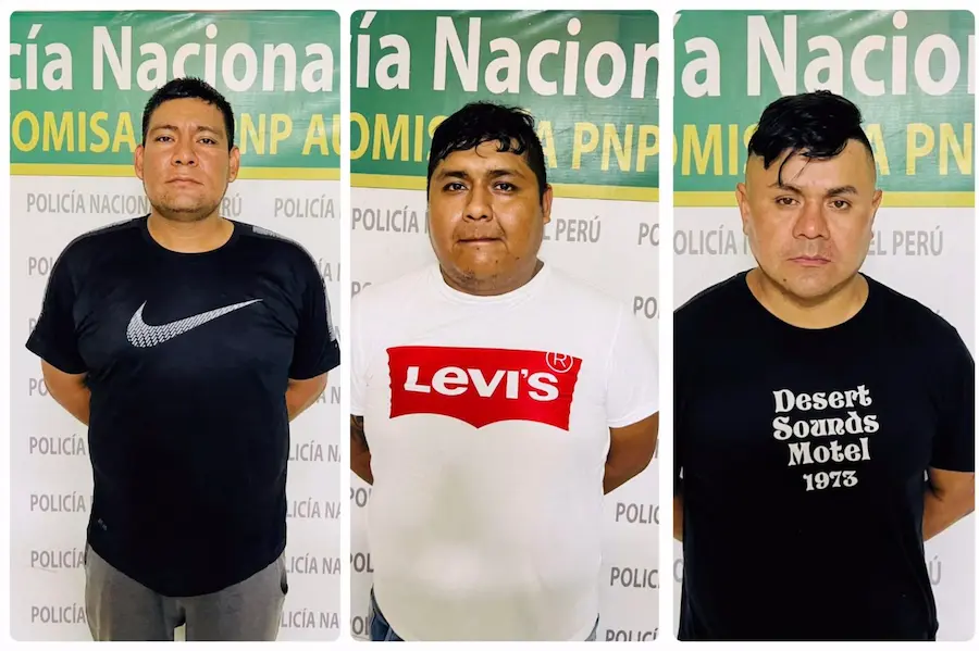 Los detenidos fueron capturados cuando se desplazaban a bordo de un vehículo trimóvil.