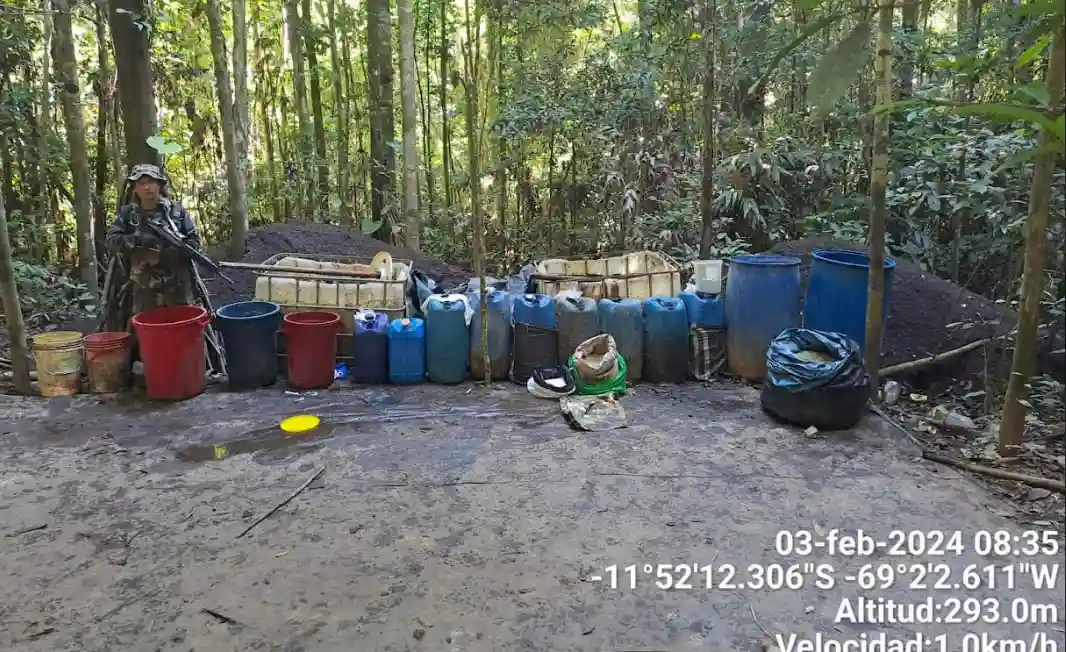 Madre de Dios: Destruyen dos laboratorios para elaborar cocaína en Tahuamanu