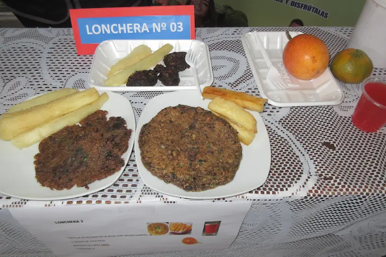 Torrejitas de sangrecita con sacha culantro. (Foto: Inforegión).