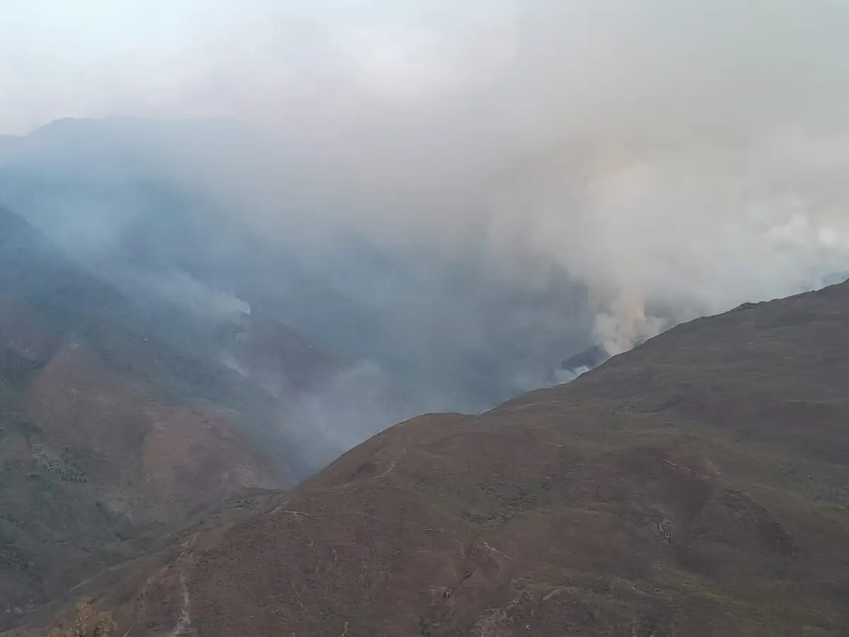 Senamhi emite alertas para prevenir la expansión de incendios forestales en temporada seca. Foto: Senamhi.