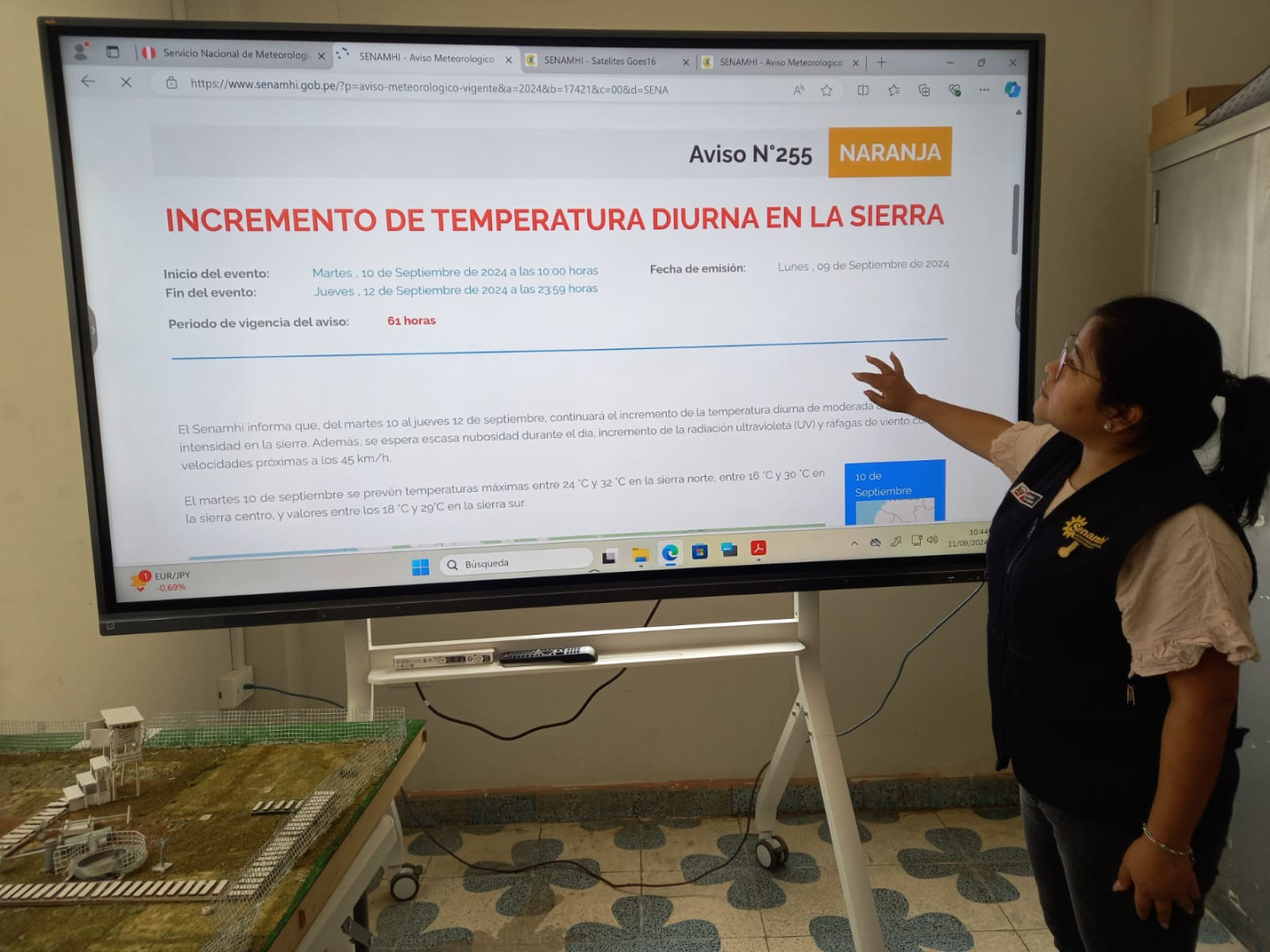 Senamhi alerta temperaturas máximas y pronostica lluvias a partir del 15 de septiembre en Huánuco