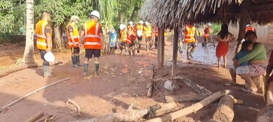 Río Panga se desborda tras fuertes lluvias en Mazamari