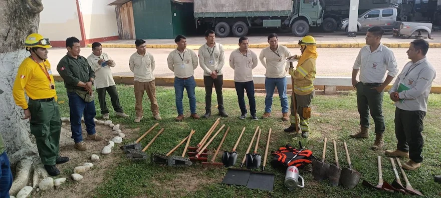 Preparación ante incendios forestales articula brigadas terrestres y medios aéreos en Ucayali