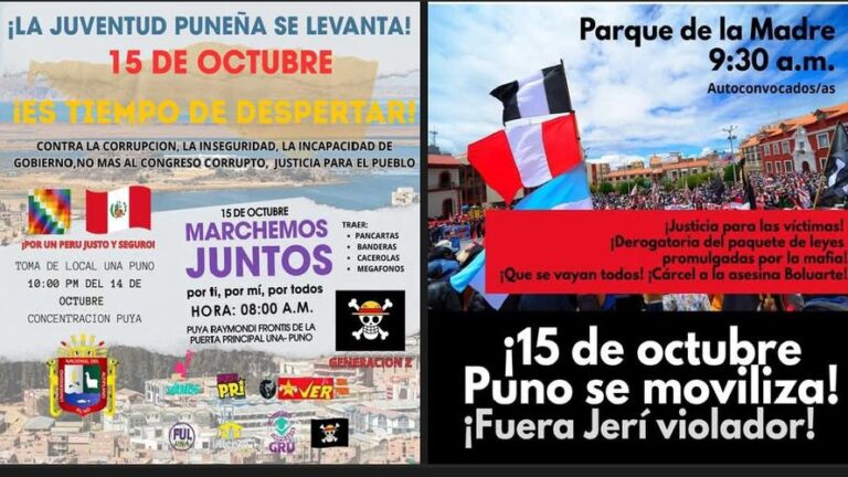 La ‘Generación Z’ en la UNA Puno marchará contra José Jerí y el Congreso