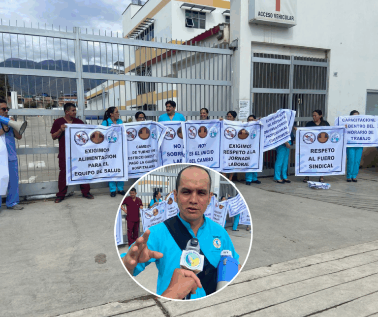 Jaén: sindicatos del Hospital General inician paro indefinido y exigen presencia del gobernador regional (VIDEO)
