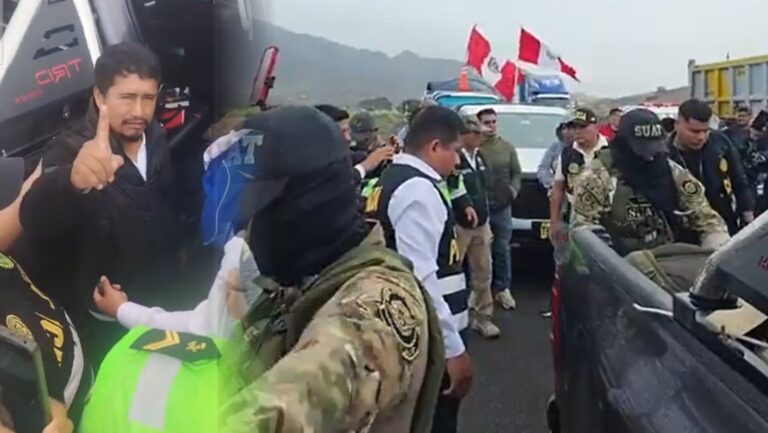 PNP interviene en Chimbote al alcalde Aldo Carlos Mariños y a 16 ronderos durante caminata hacia Lima