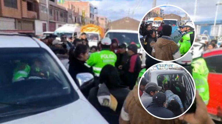 Juliaca: Pobladores retienen a policías tras accidente que dejó herido a menor