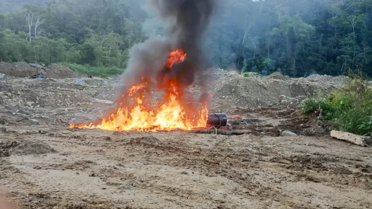 Huánuco: Destruyen laboratorio de cocaína y centros de minería ilegal en La Morada