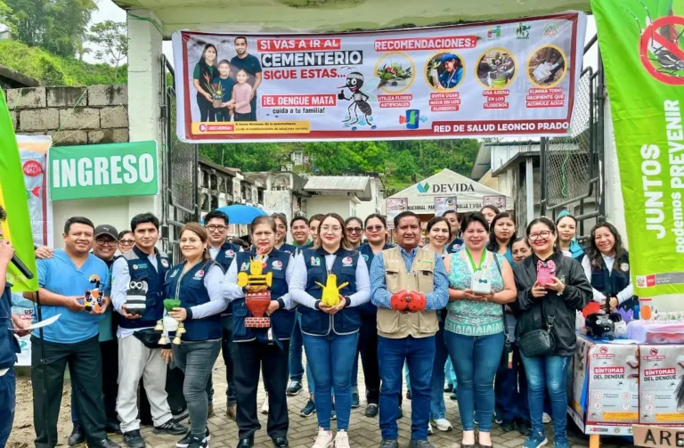Tingo María: Promueven flores artificiales y arena húmeda para evitar el dengue en Día de Todos los Santos