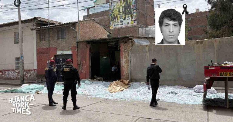 Huancayo: Cinco toneladas de láminas de vidrio aplastan y acaban con la vida de obrero mientras las descargaba de un camión