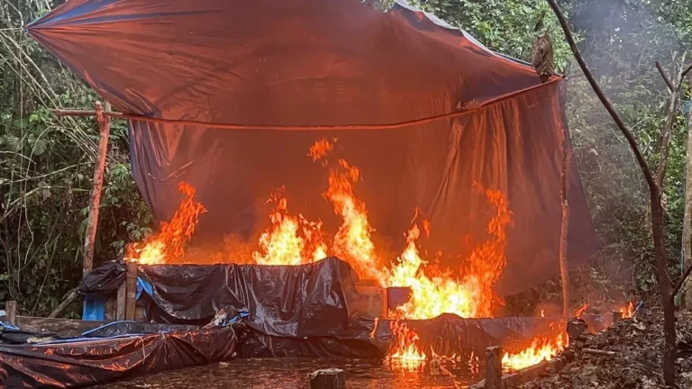 Operativo aéreo destruye laboratorios y centros de acopio de droga en Amazonas