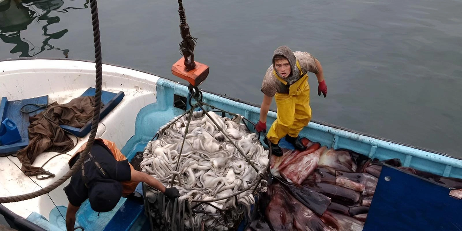 Un informe de la OROP-PS de 2025 indicó que las capturas totales de calamar en 2024 cayeron 52 % respecto al año anterior, evidenciando una fuerte presión sobre el recurso. (Fotos: EJF)