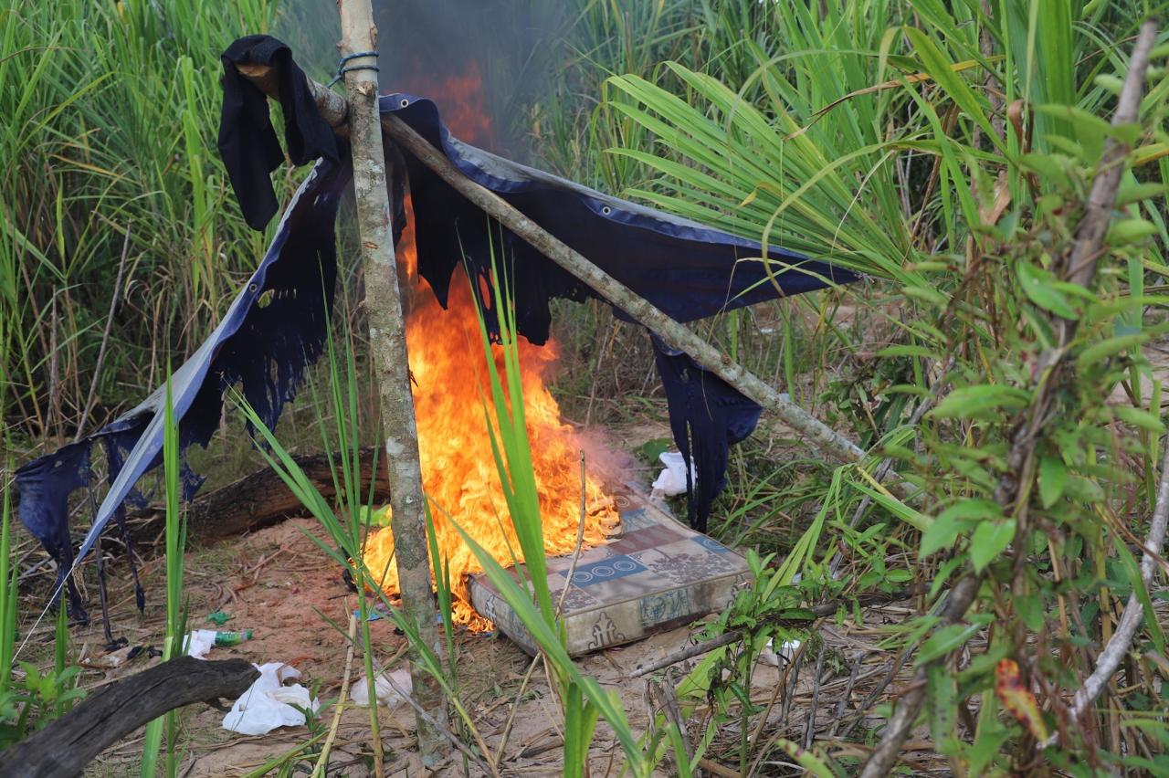 Impulsados por el alza del precio internacional del oro desde 2025, los mineros ilegales realizan incursiones nocturnas cruzando el río Malinowski, provocando deforestación dentro del área protegida. (Foto: DIfusión)