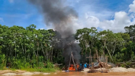 Un megaoperativo conjunto destruyó más de 90 campamentos de minería ilegal dentro del ámbito de la Reserva Nacional Tambopata, en la región Madre de Dios. (Foto: DIfusión)