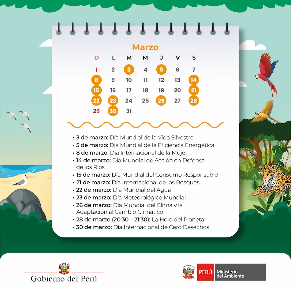 Marzo cuenta con fechas clave como el Día Mundial del Agua, el Día Internacional de los Bosques y la Hora del Planeta. (Foto: Difusión)